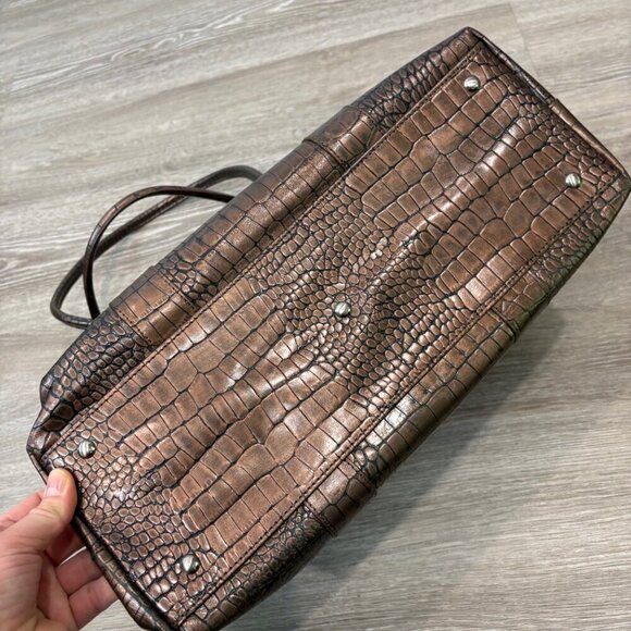 DANIER Brown crocodile leather shoulder purse bag - Picture 6 of 13